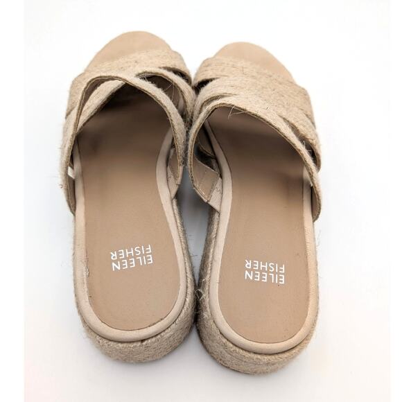 Eileen Fisher Mayla Jute Wedge Espadrille Sandal Women's Natural Size US8 EU38.5 - Picture 6 of 12